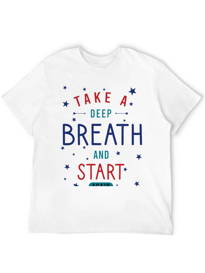 Camiseta Negra con Diseño Motivacional Respira y Comienza