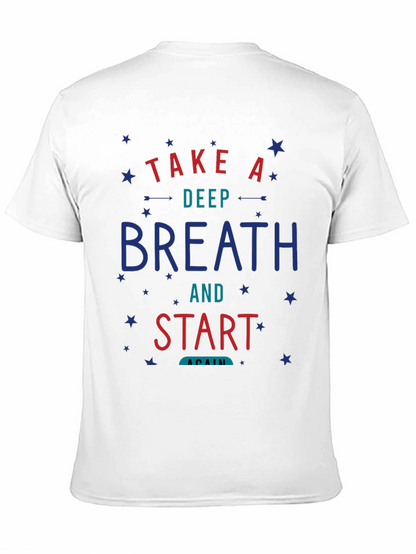 Camiseta Negra con Diseño Motivacional Respira y Comienza