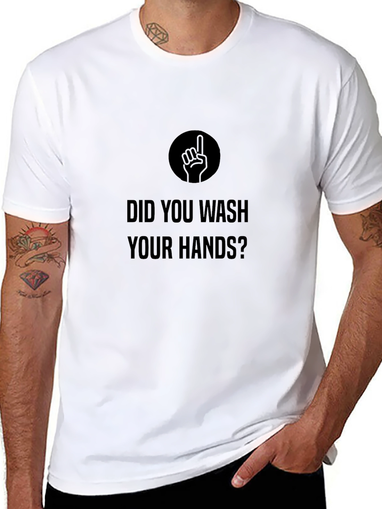 Camiseta Negra: ¿Lavaste tus Manos?