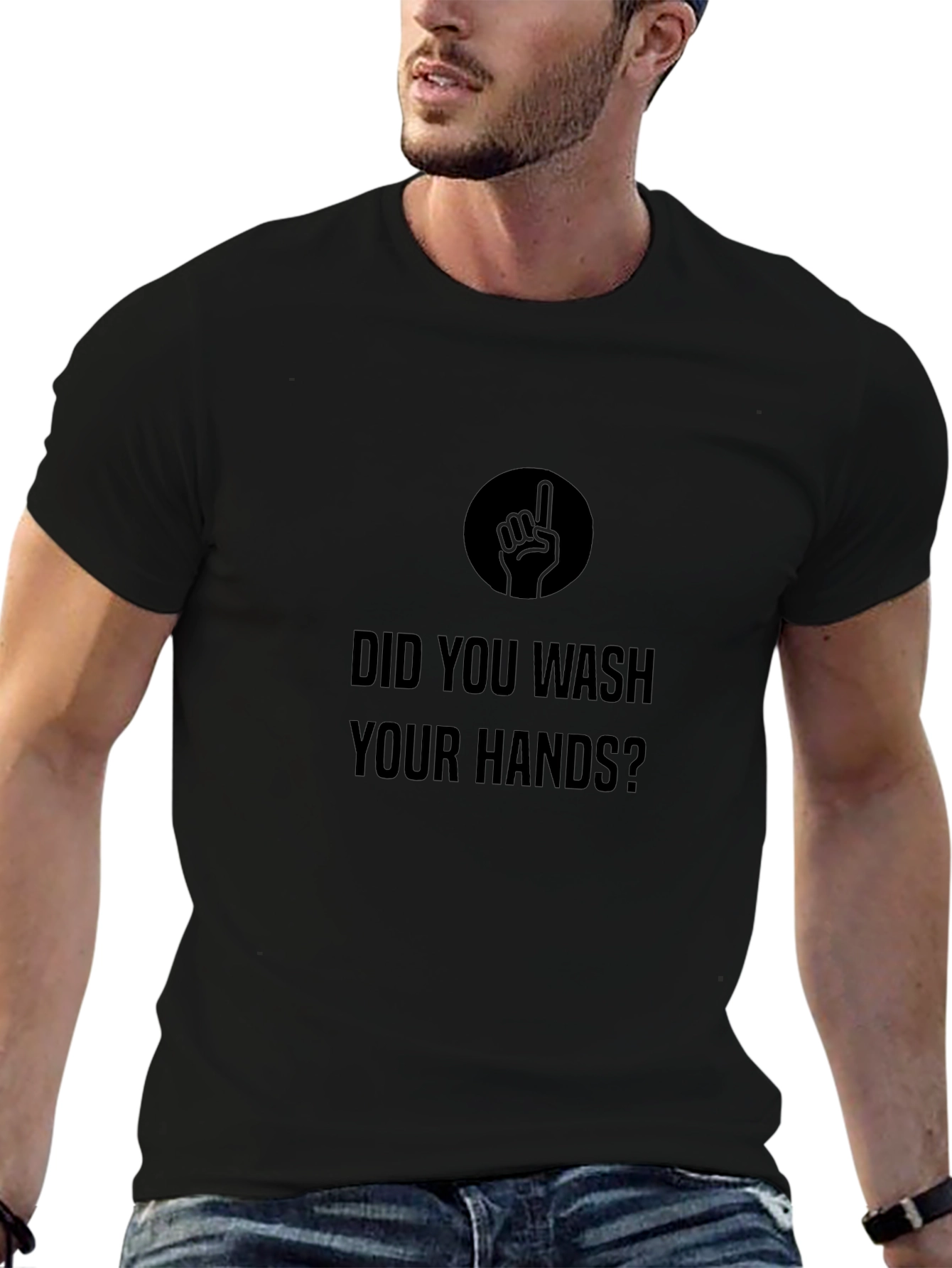 Camiseta Negra: ¿Lavaste tus Manos?