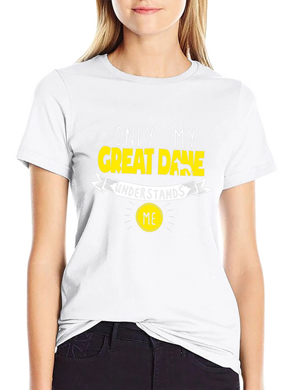 Camiseta Negra Only My Great Dane Understands Me