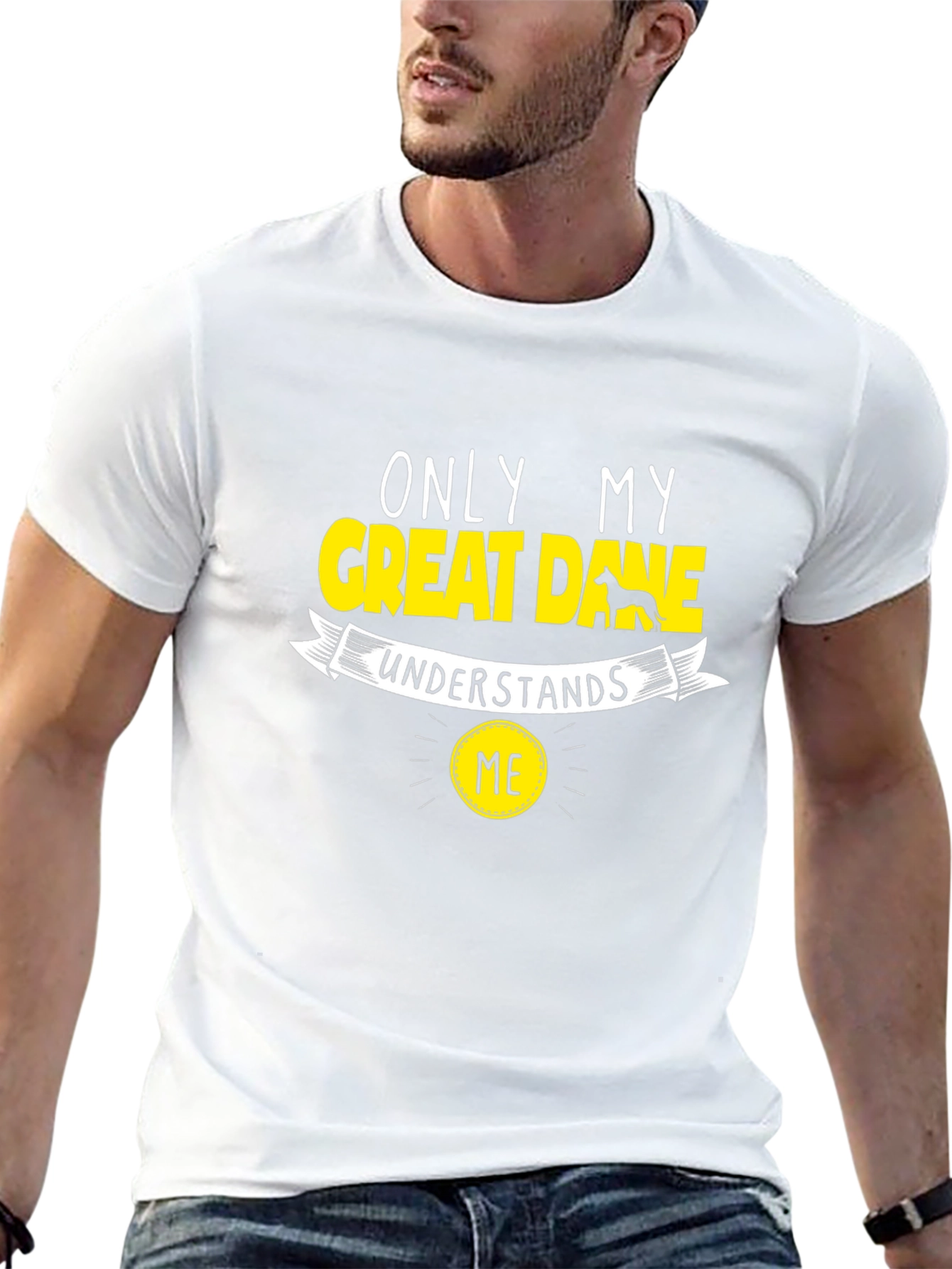 Camiseta Negra Only My Great Dane Understands Me
