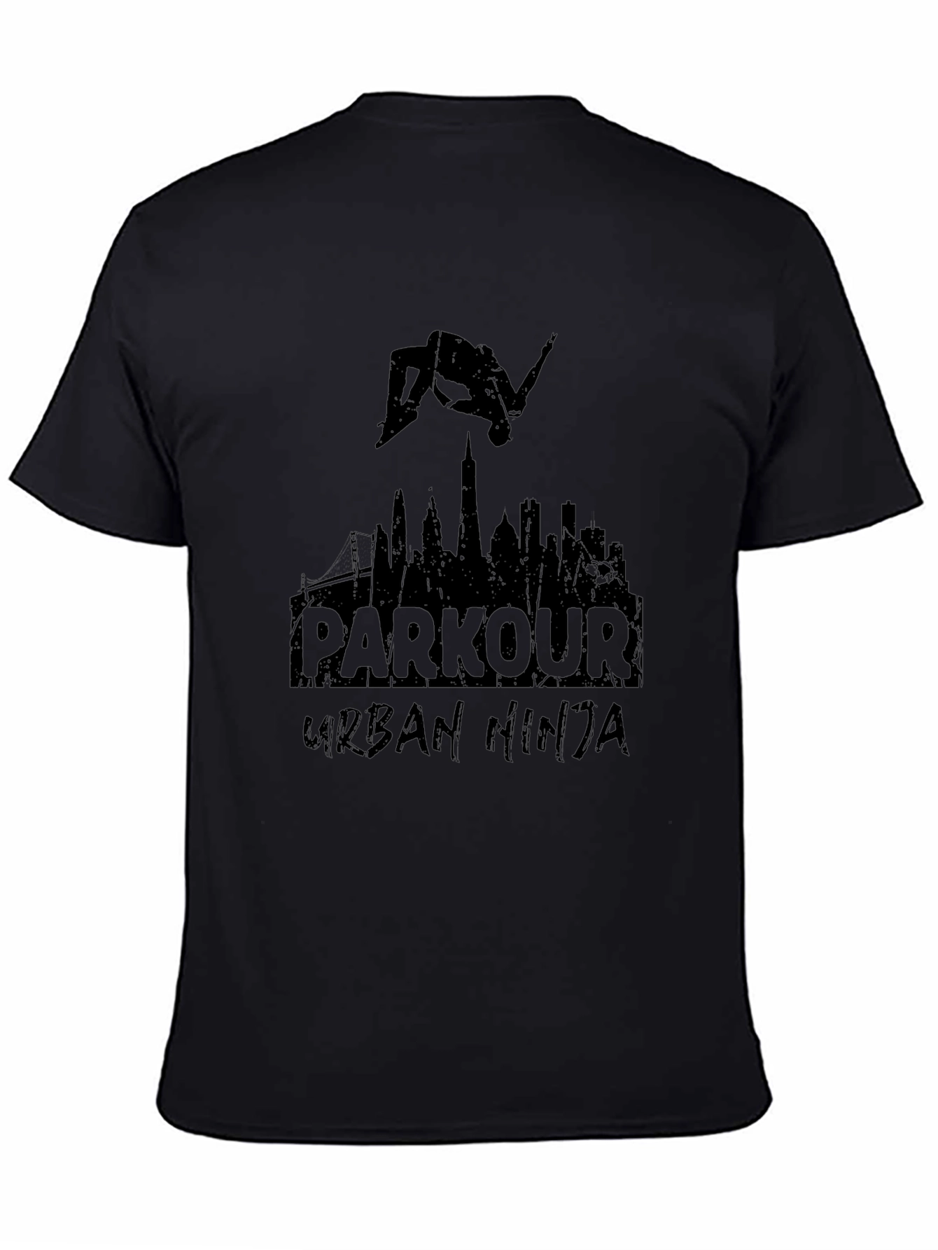 Camiseta Negra Parkour Urban Ninja