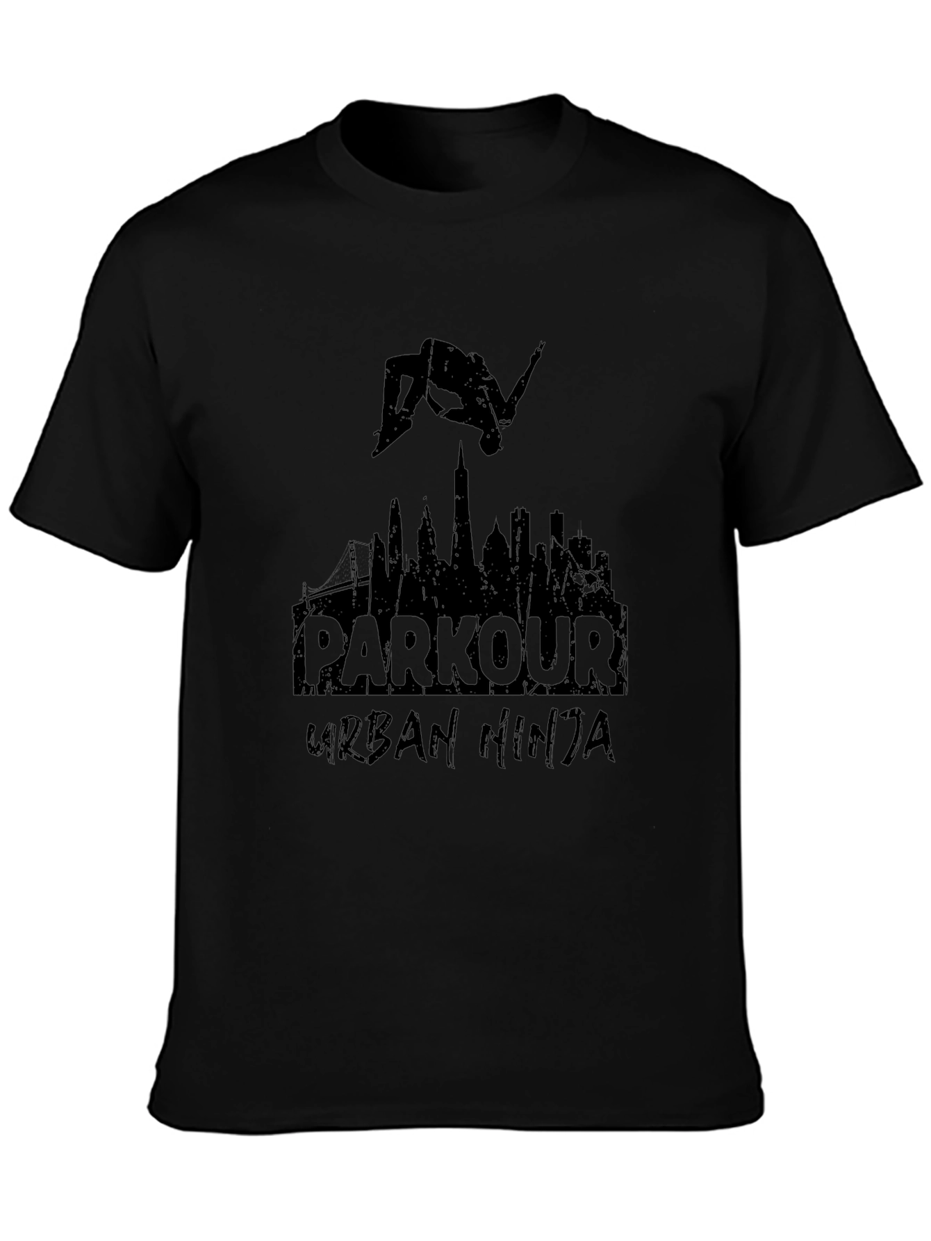 Camiseta Negra Parkour Urban Ninja