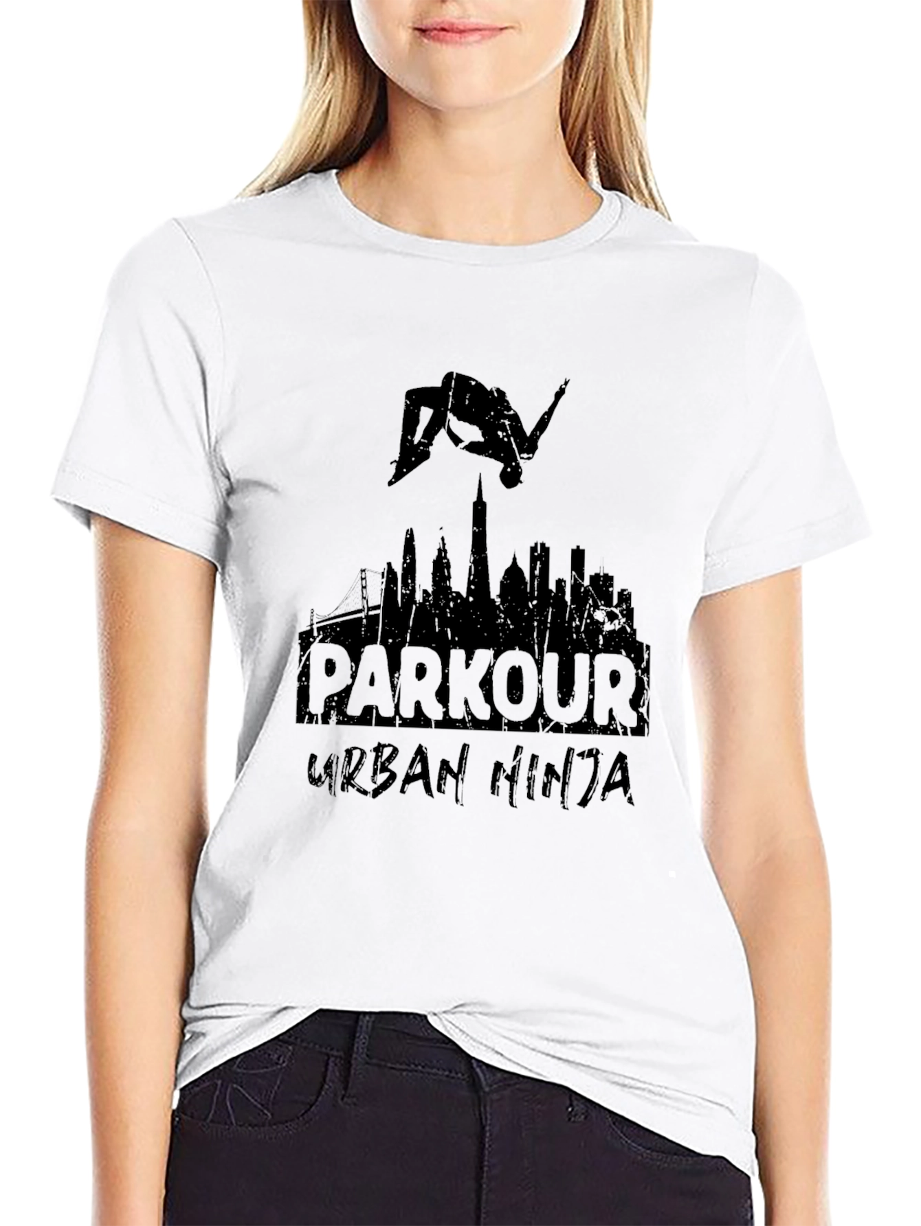 Camiseta Negra Parkour Urban Ninja