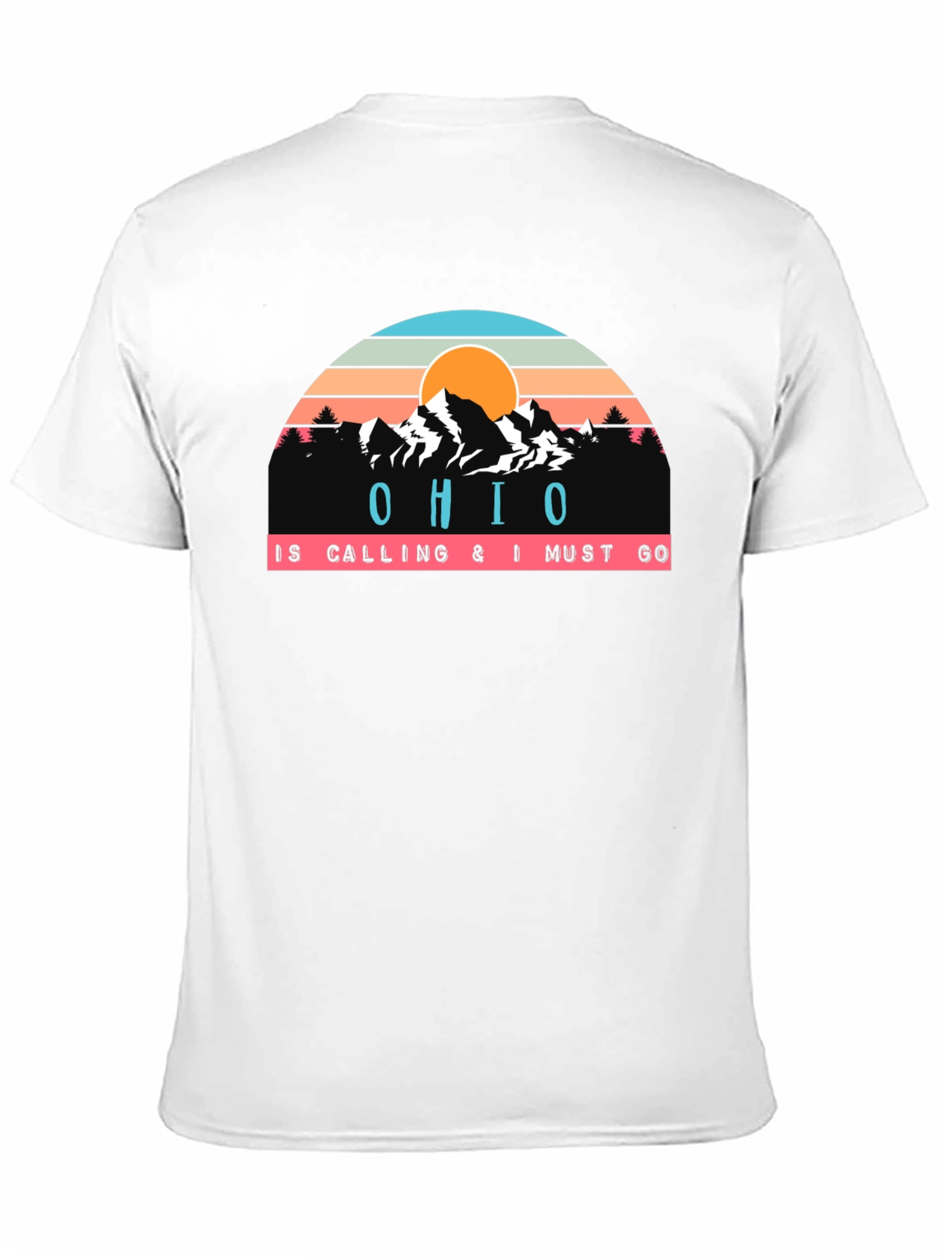 Camiseta Negra Ohio is Calling para Aventureros