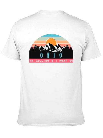 Camiseta Negra Ohio is Calling para Aventureros
