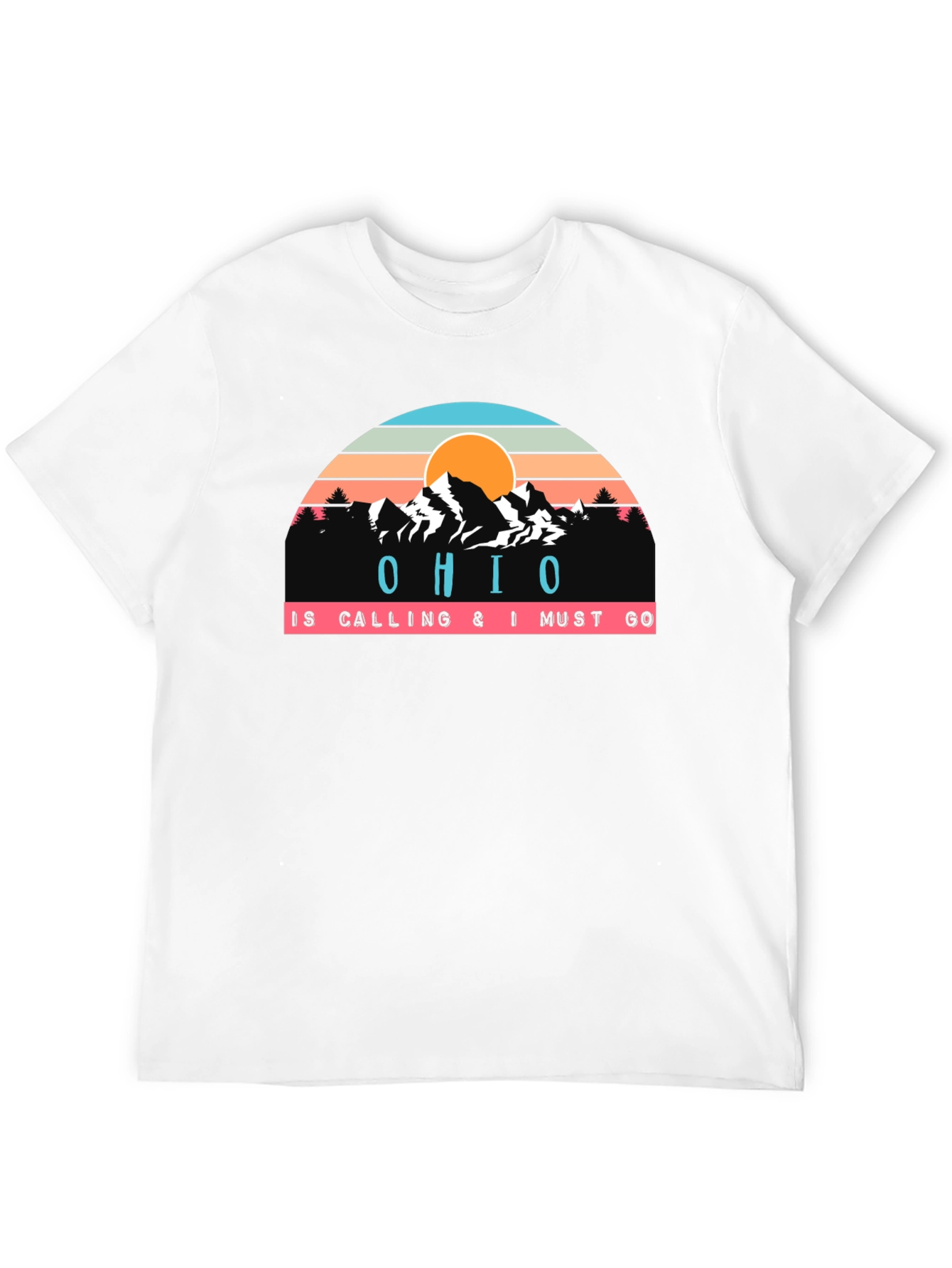 Camiseta Negra Ohio is Calling para Aventureros