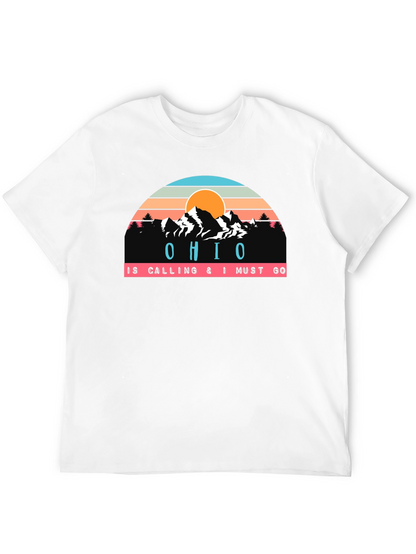 Camiseta Negra Ohio is Calling para Aventureros