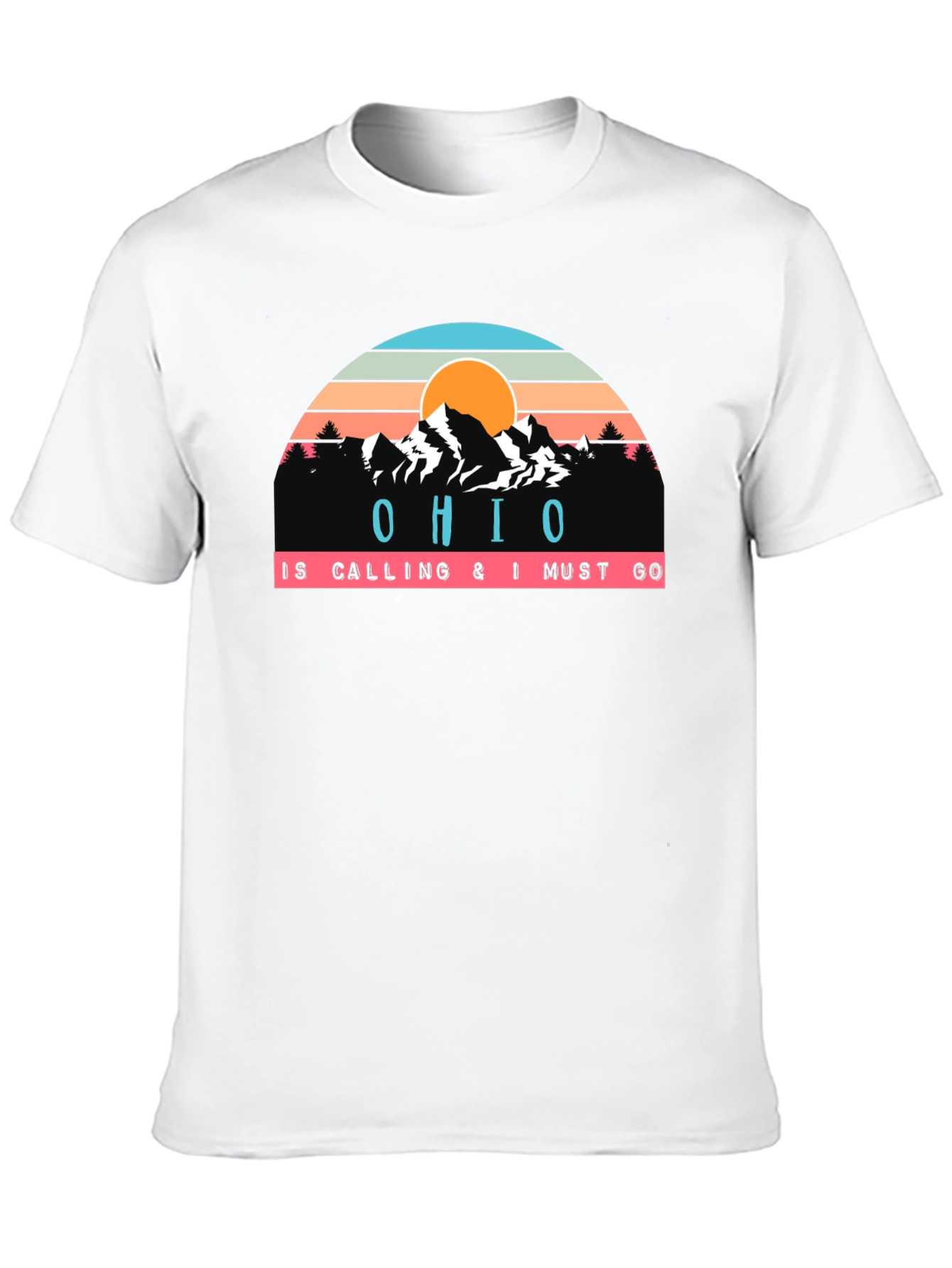 Camiseta Negra Ohio is Calling para Aventureros