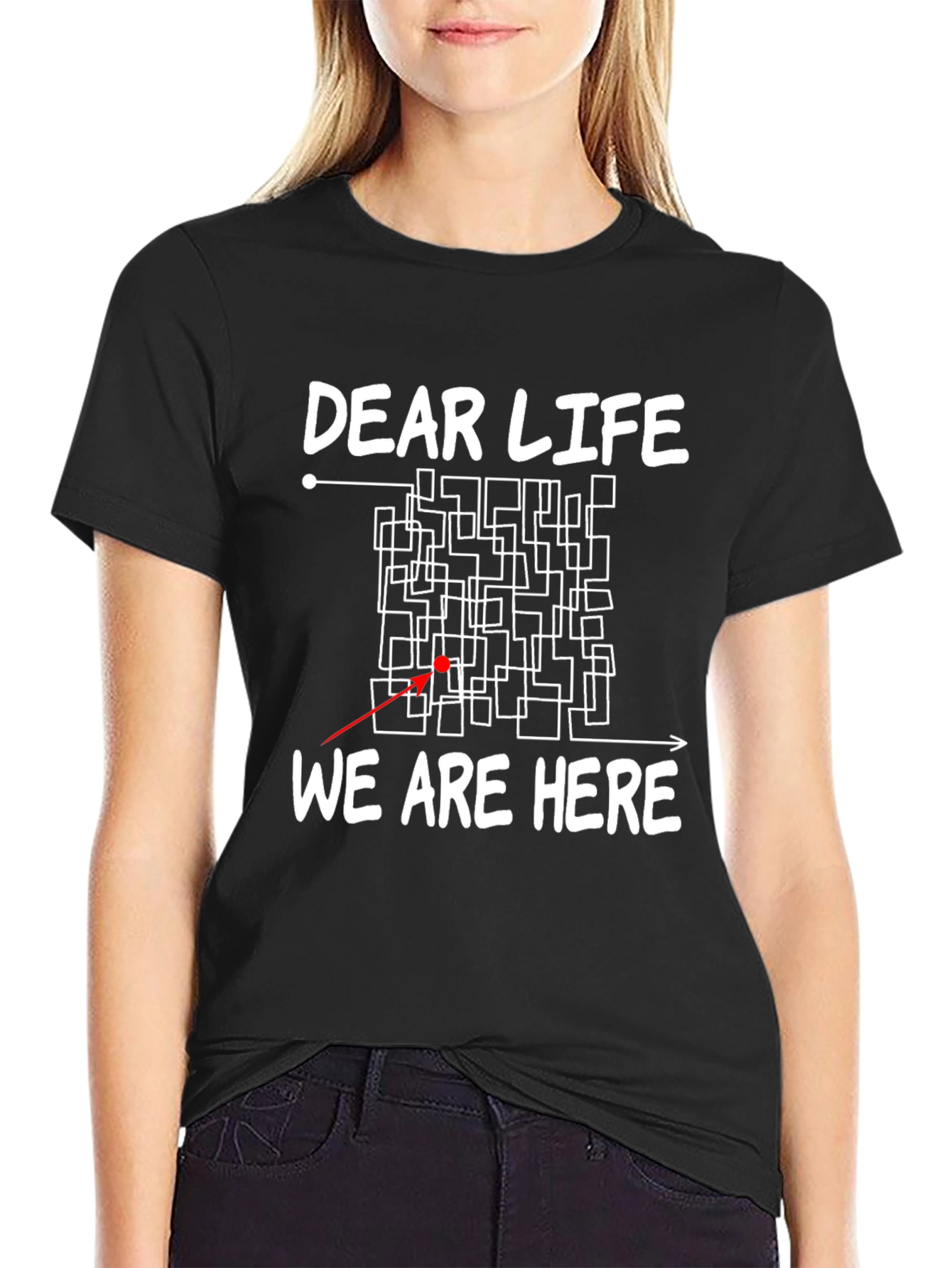 Camiseta Negra Dear Life We Are Here