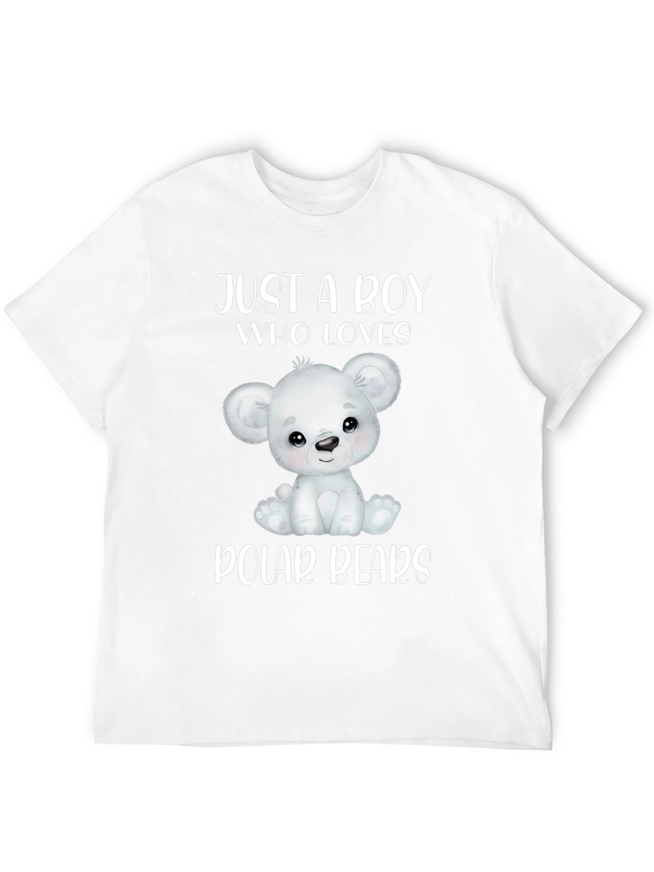 Camiseta Negra: Un Chico Que Ama Osos Polares