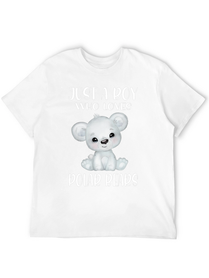 Camiseta Negra: Un Chico Que Ama Osos Polares