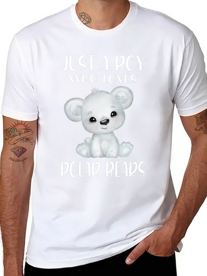 Camiseta Negra: Un Chico Que Ama Osos Polares