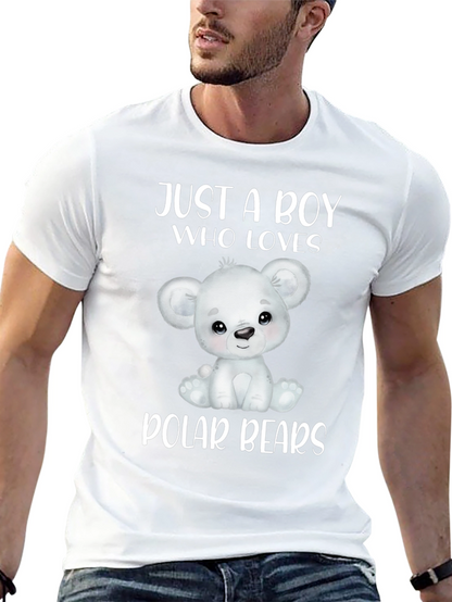 Camiseta Negra: Un Chico Que Ama Osos Polares
