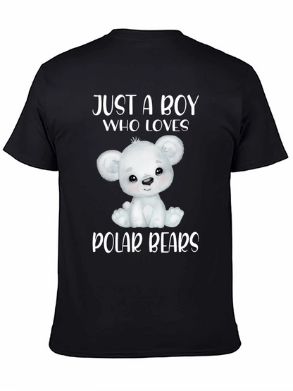 Camiseta Negra: Un Chico Que Ama Osos Polares