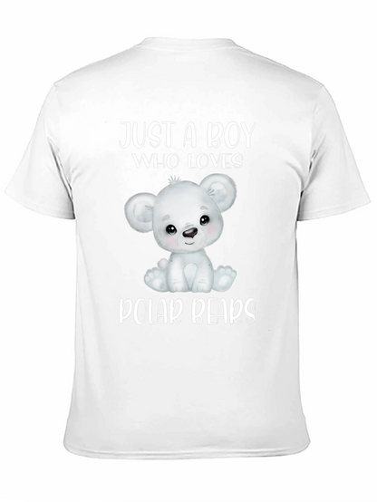 Camiseta Negra: Un Chico Que Ama Osos Polares