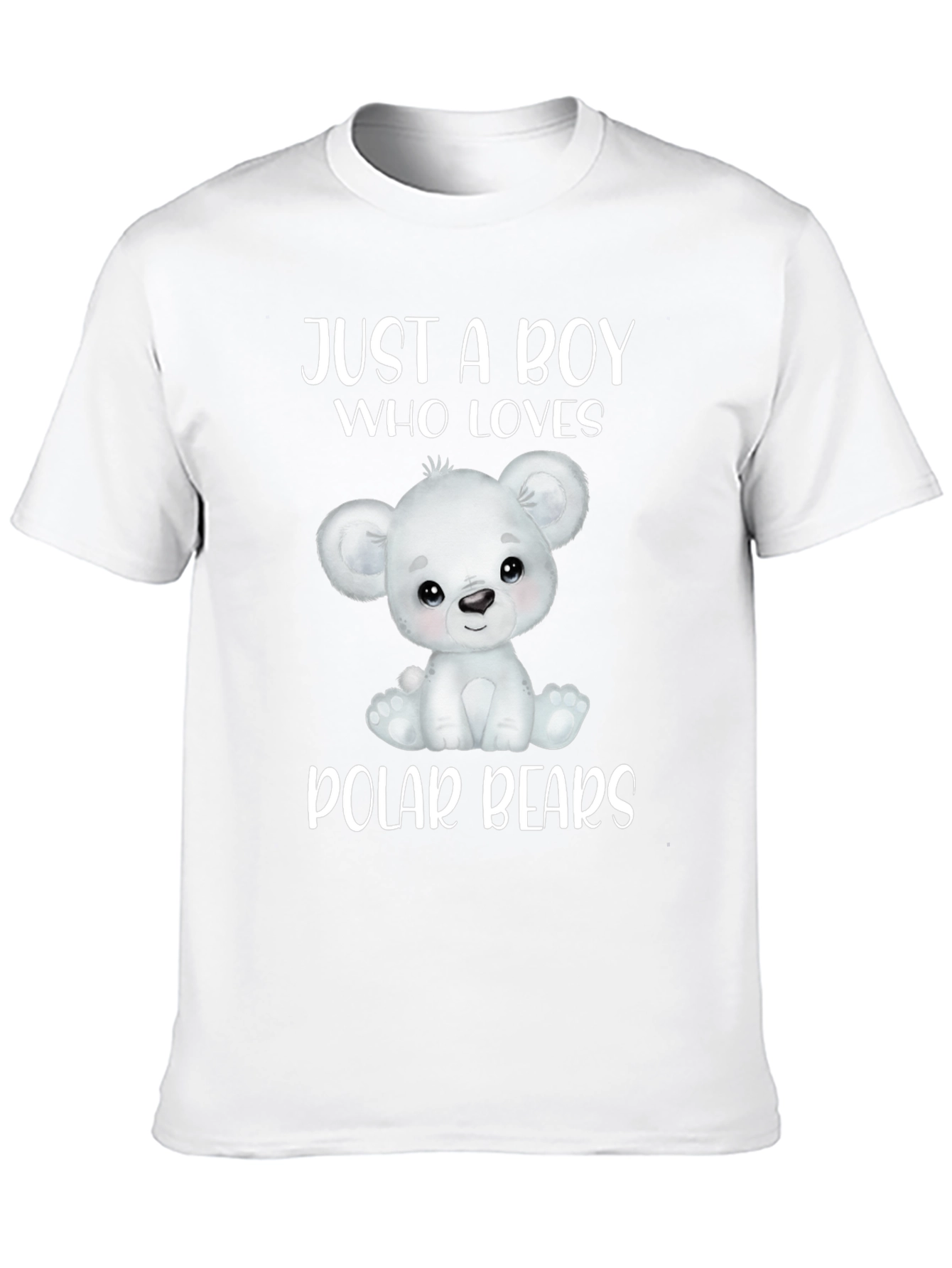 Camiseta Negra: Un Chico Que Ama Osos Polares