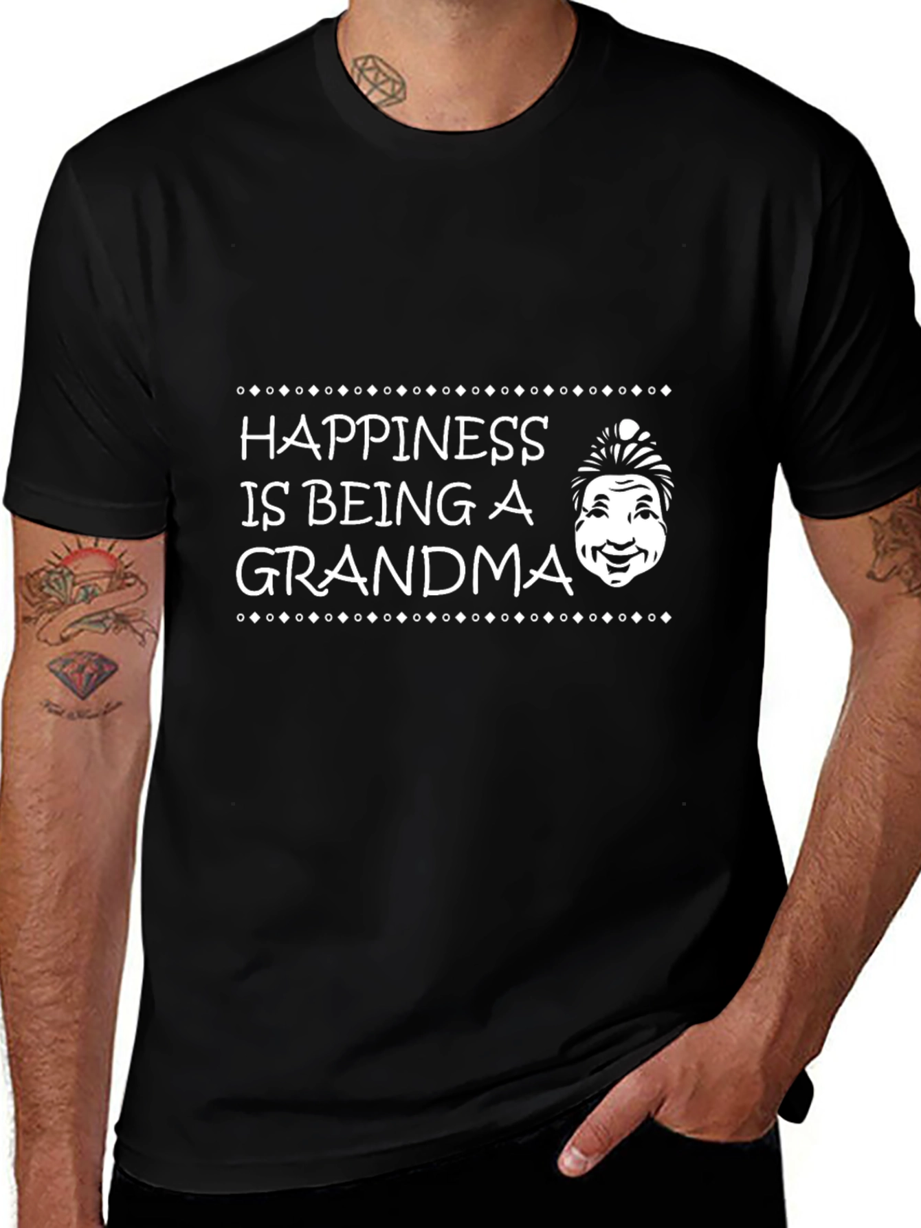 Camiseta Negra: Felicidad es Ser Abuela