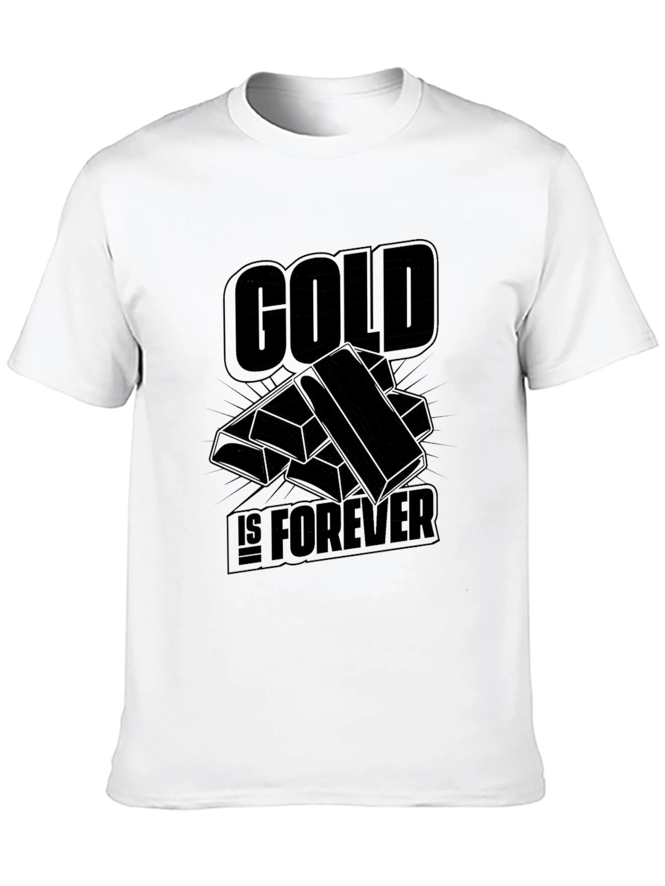 Camiseta Negra Gold is Forever para Hombre