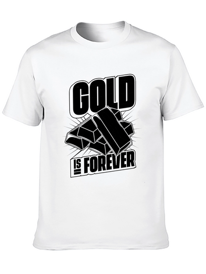 Camiseta Negra Gold is Forever para Hombre