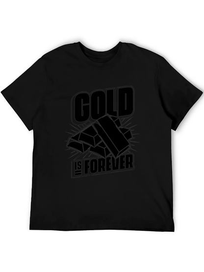 Camiseta Negra Gold is Forever para Hombre