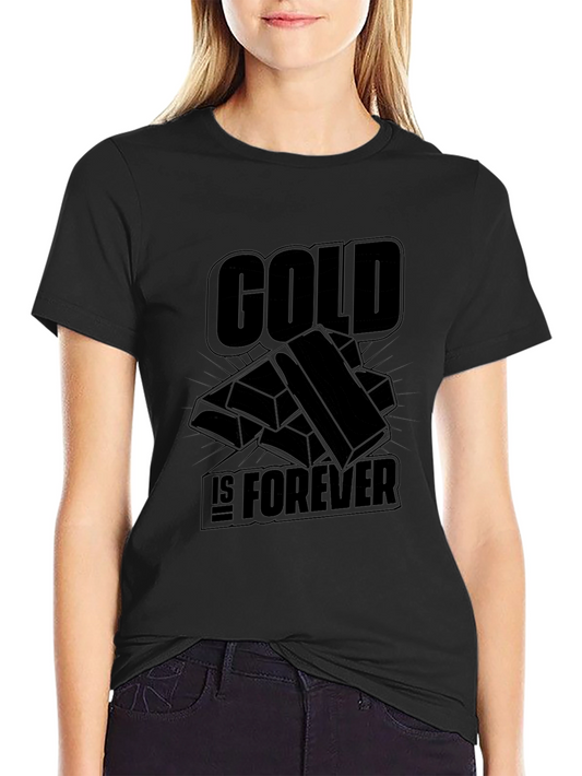 Camiseta Negra Gold is Forever para Hombre