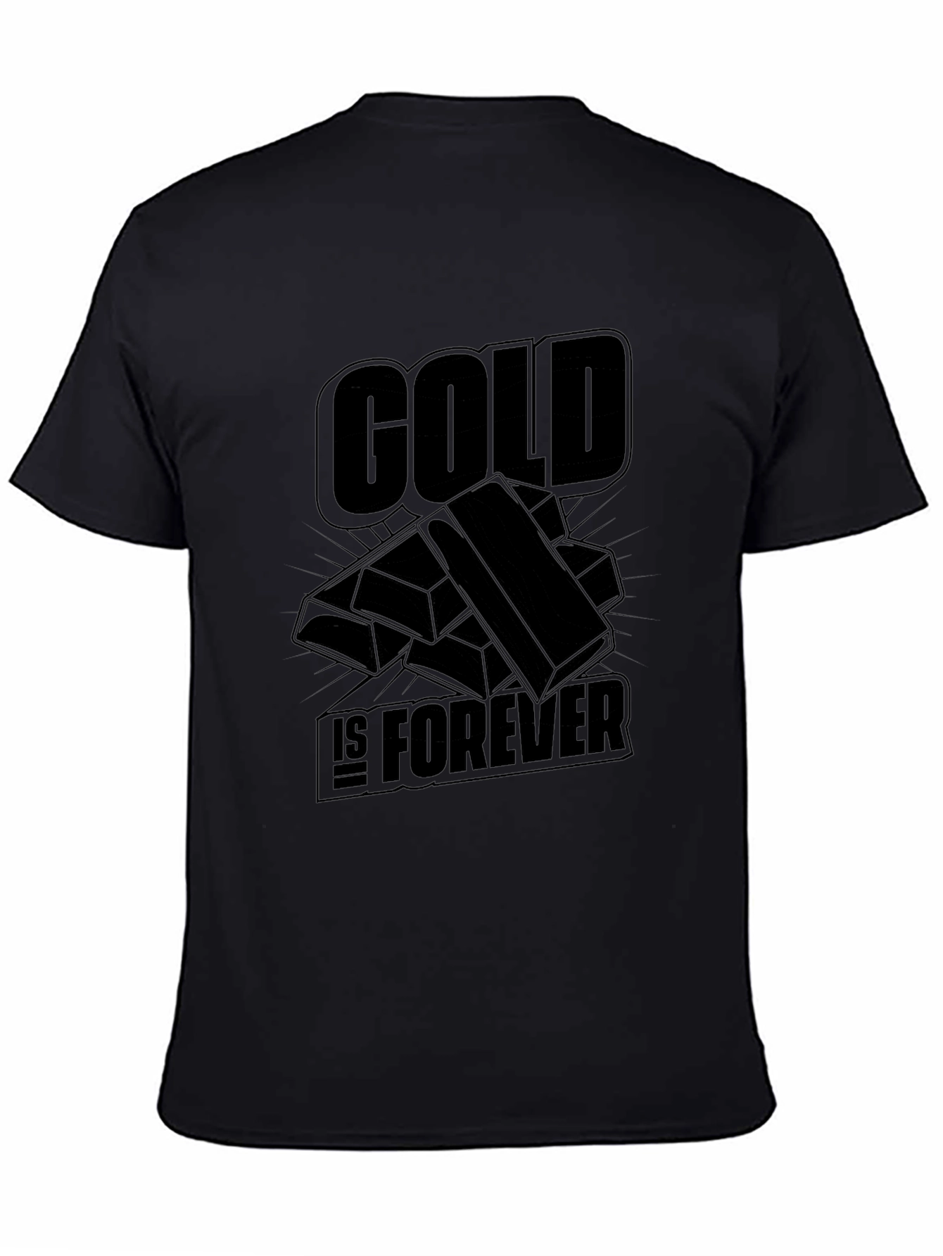 Camiseta Negra Gold is Forever para Hombre