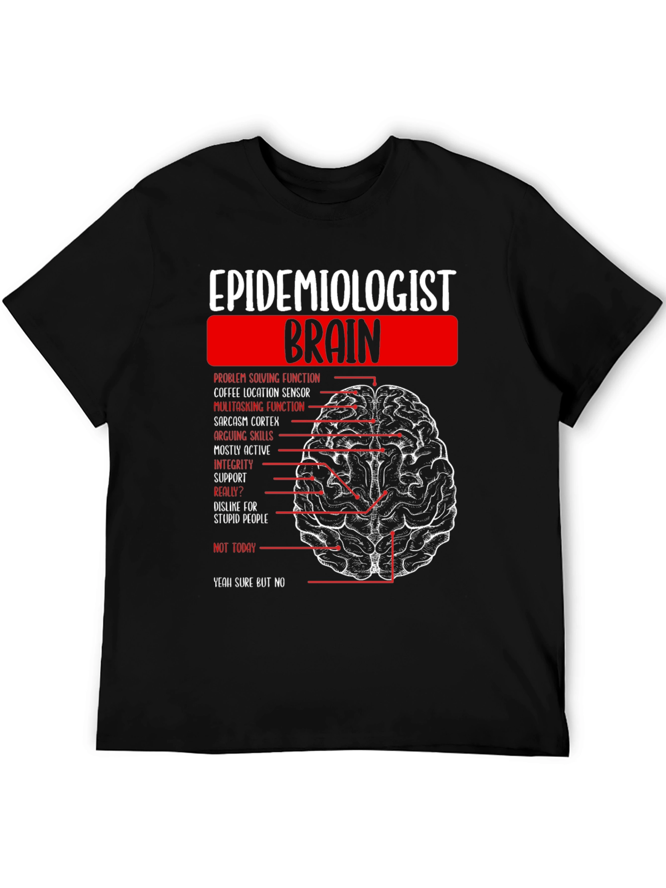 Camiseta Epidemiologista Cerebro Divertida