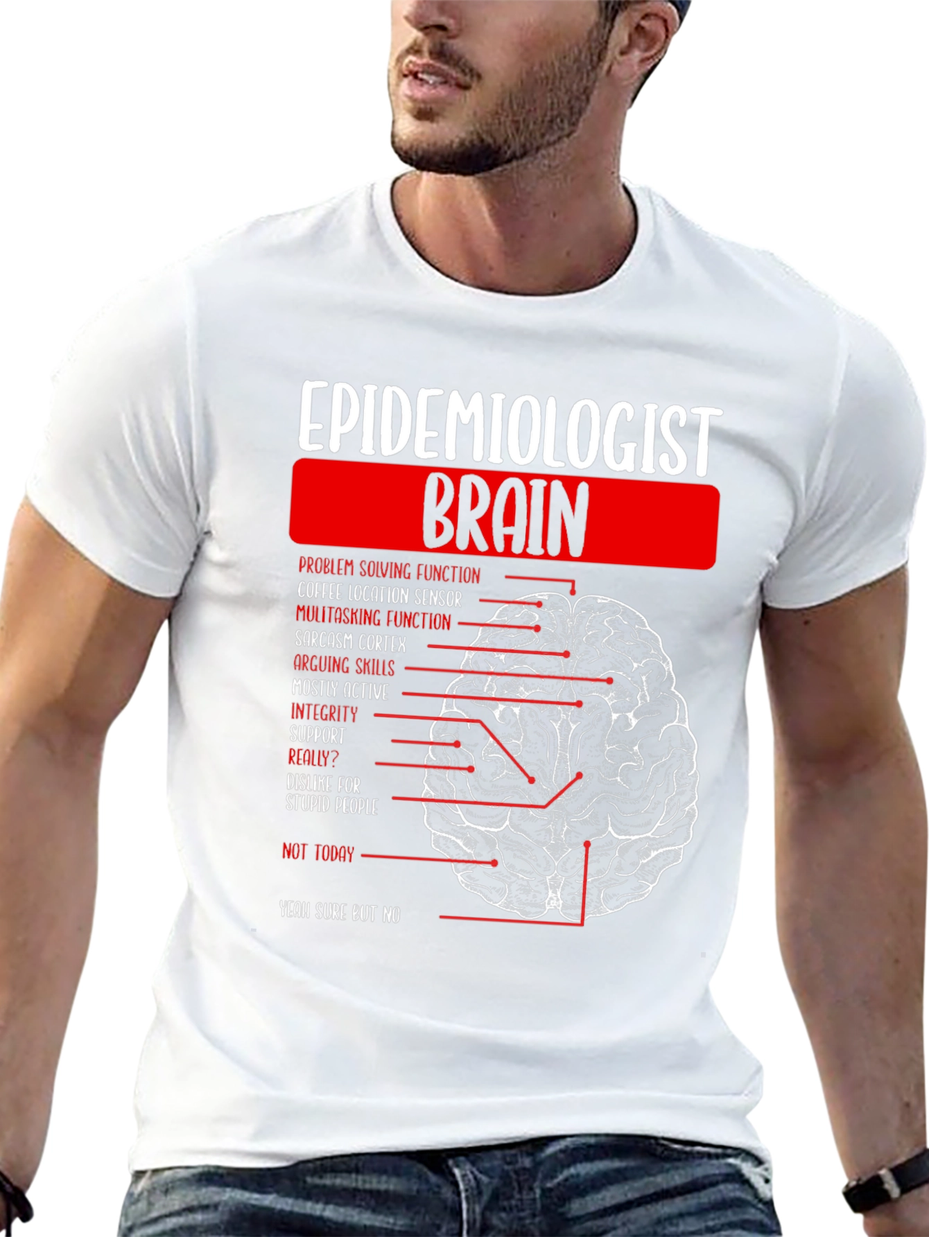 Camiseta Epidemiologista Cerebro Divertida