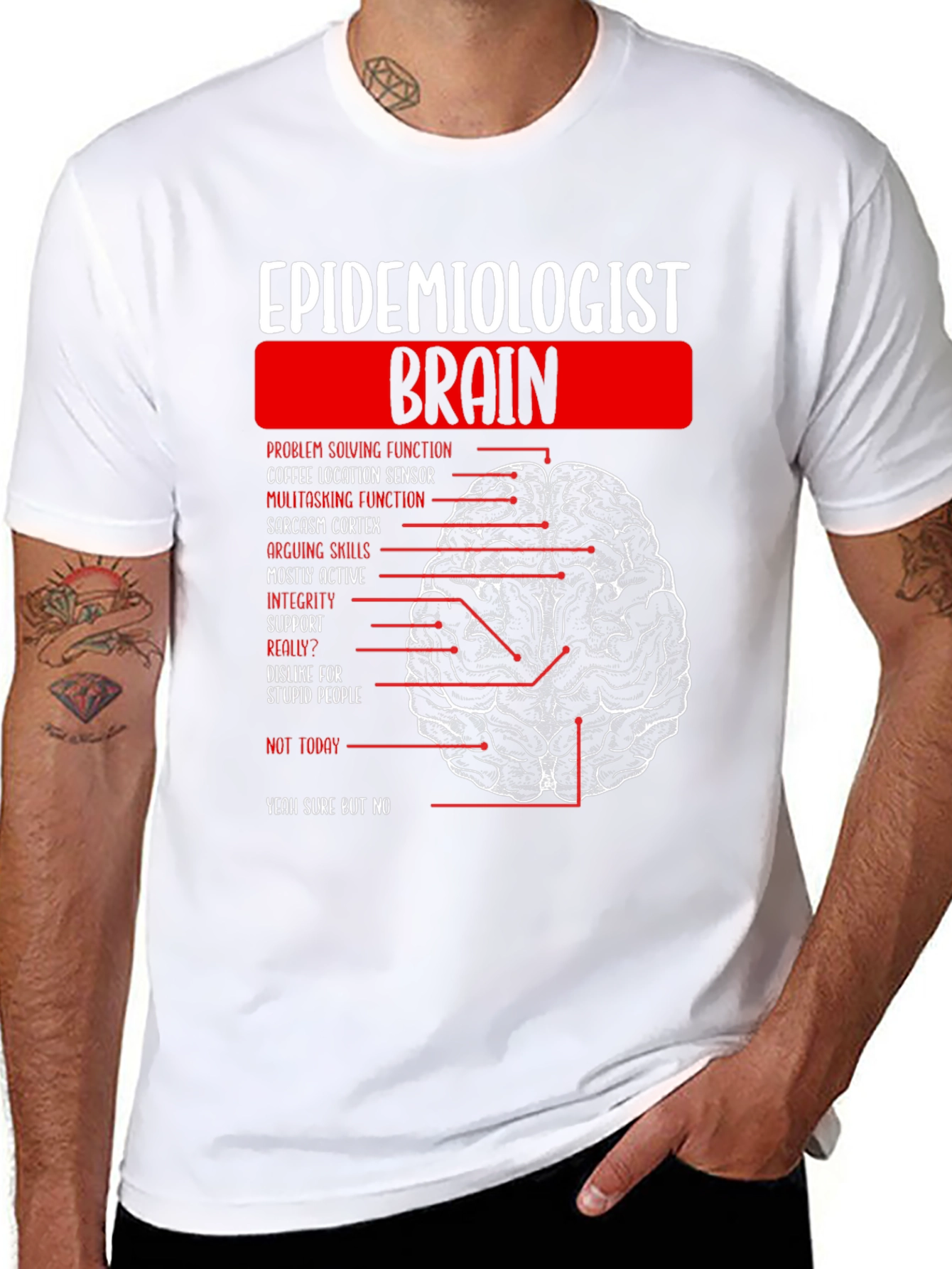 Camiseta Epidemiologista Cerebro Divertida
