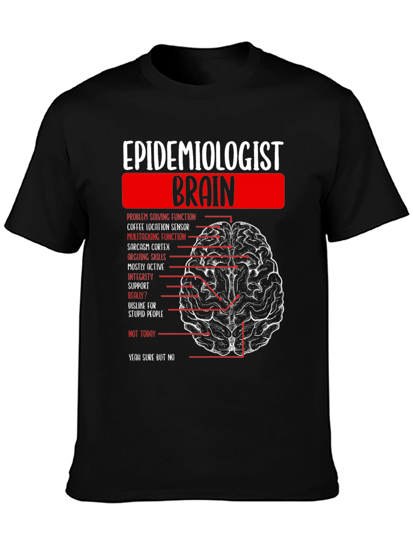 Camiseta Epidemiologista Cerebro Divertida