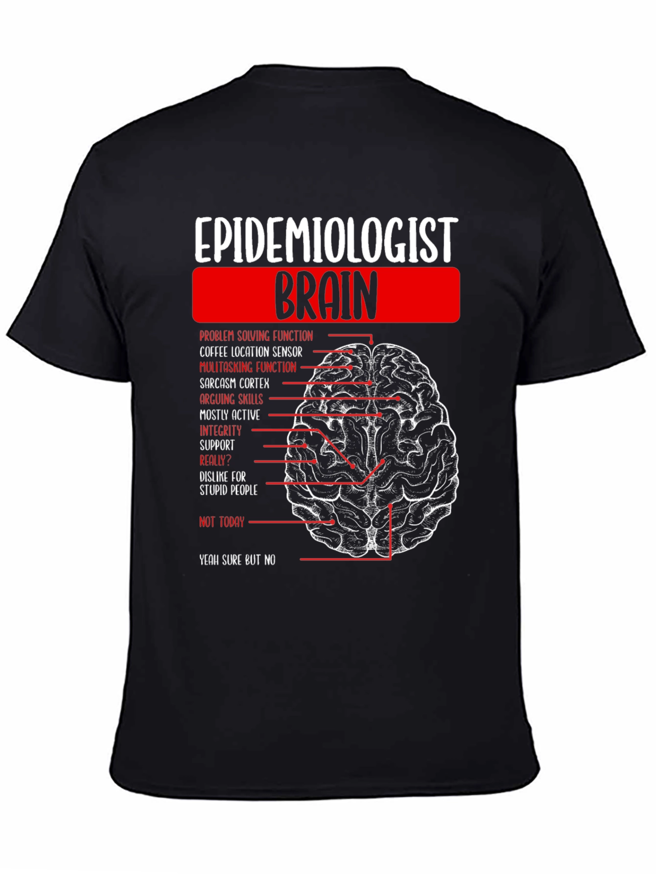 Camiseta Epidemiologista Cerebro Divertida