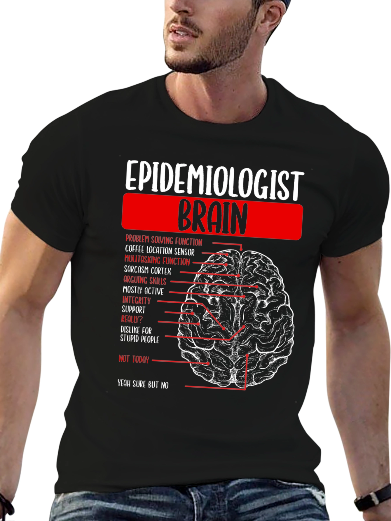Camiseta Epidemiologista Cerebro Divertida