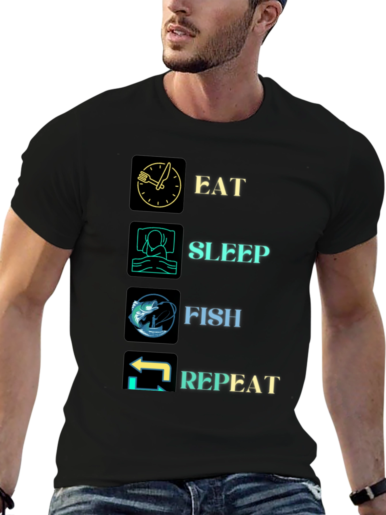 Camiseta Pesca: Come Duerme Pesca Repite