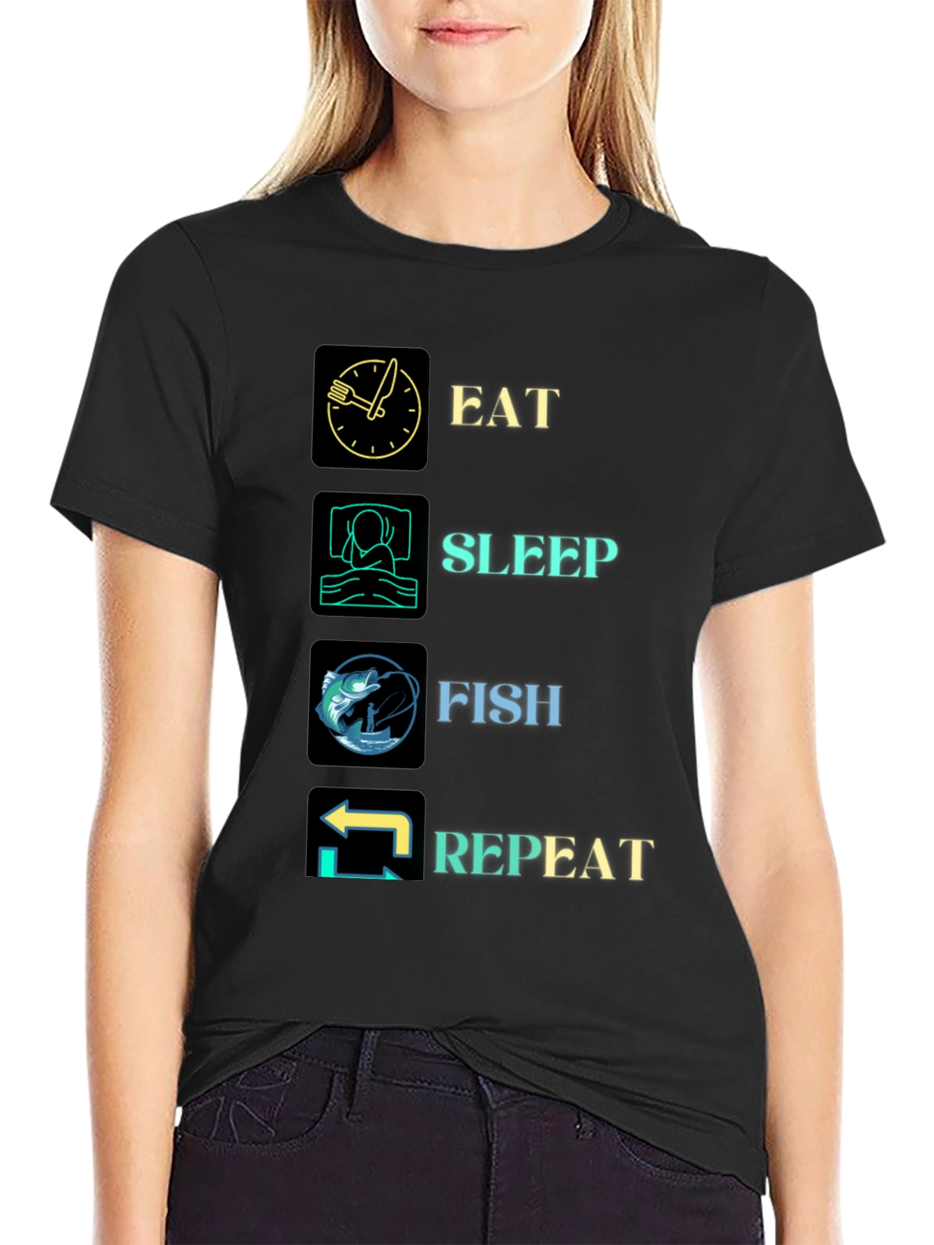 Camiseta Pesca: Come Duerme Pesca Repite