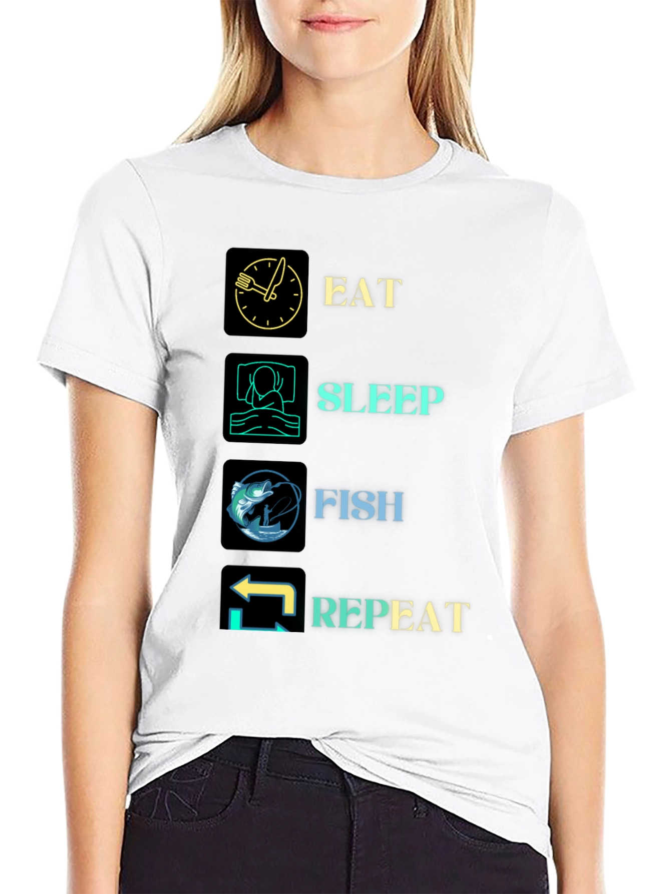 Camiseta Pesca: Come Duerme Pesca Repite
