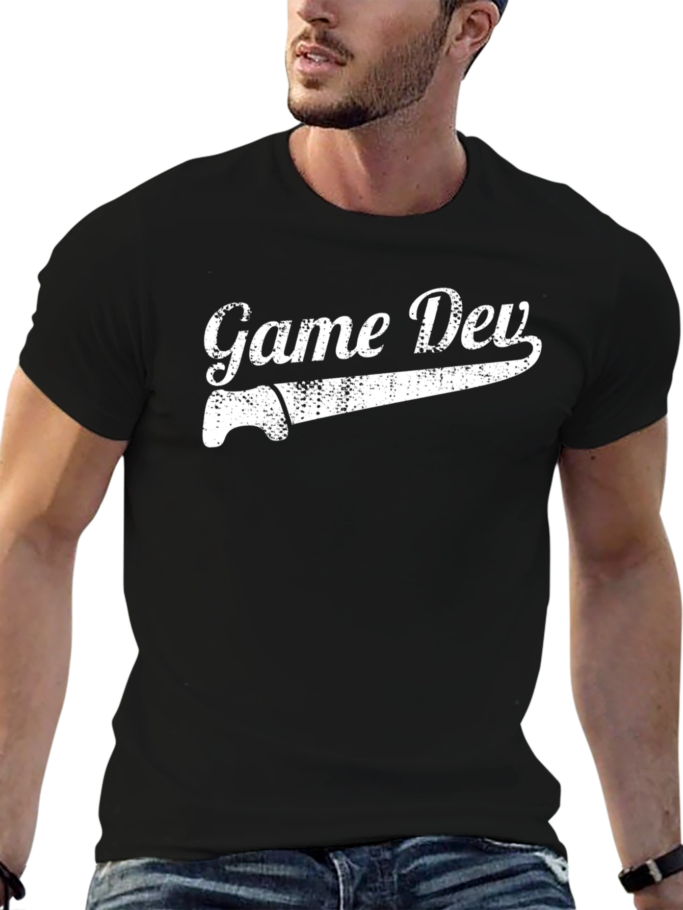 Camiseta Negra Game Dev con Diseño Original