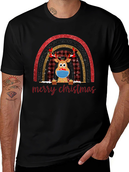 Camiseta Navideña Reno Enmascarado