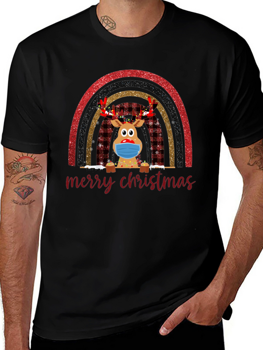 Camiseta Navideña Reno Enmascarado