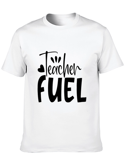 Camiseta Negra Teacher Fuel para Profesor
