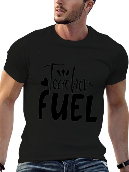Camiseta Negra Teacher Fuel para Profesor