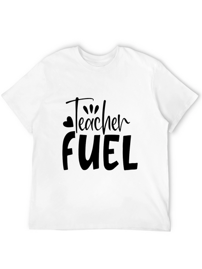 Camiseta Negra Teacher Fuel para Profesor
