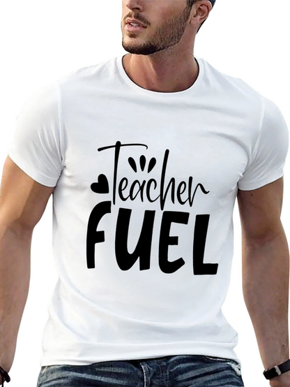 Camiseta Negra Teacher Fuel para Profesor