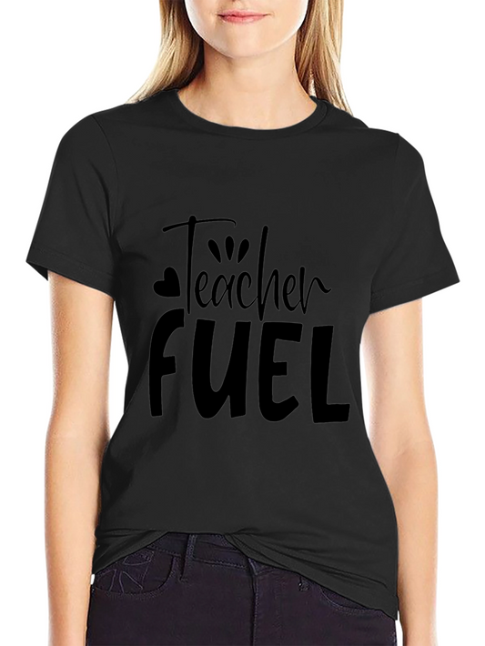Camiseta Negra Teacher Fuel para Profesor
