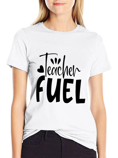 Camiseta Negra Teacher Fuel para Profesor