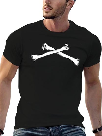 Camiseta Negra con Huesos Cruzados