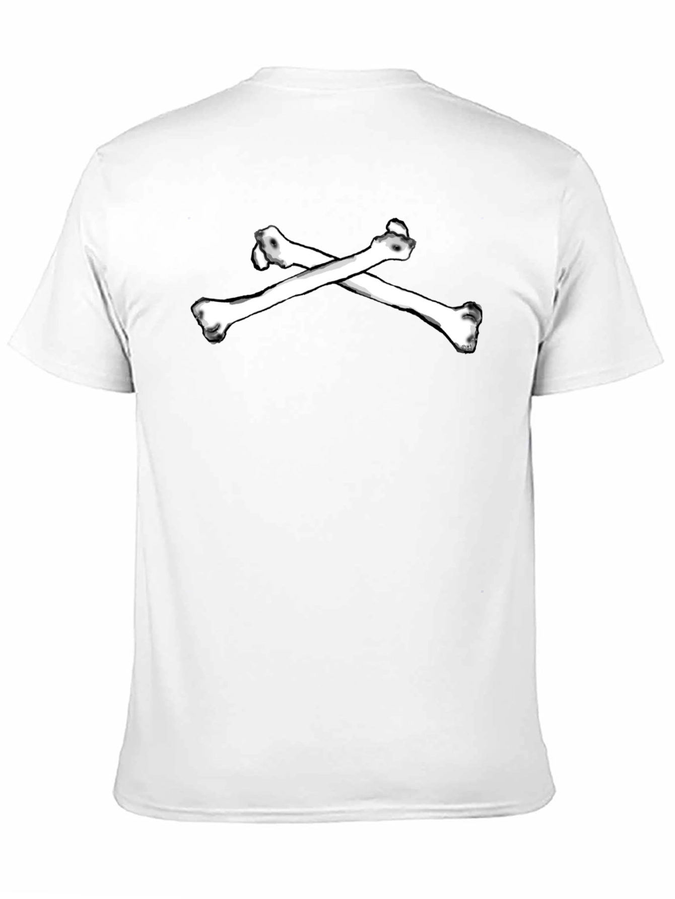 Camiseta Negra con Huesos Cruzados