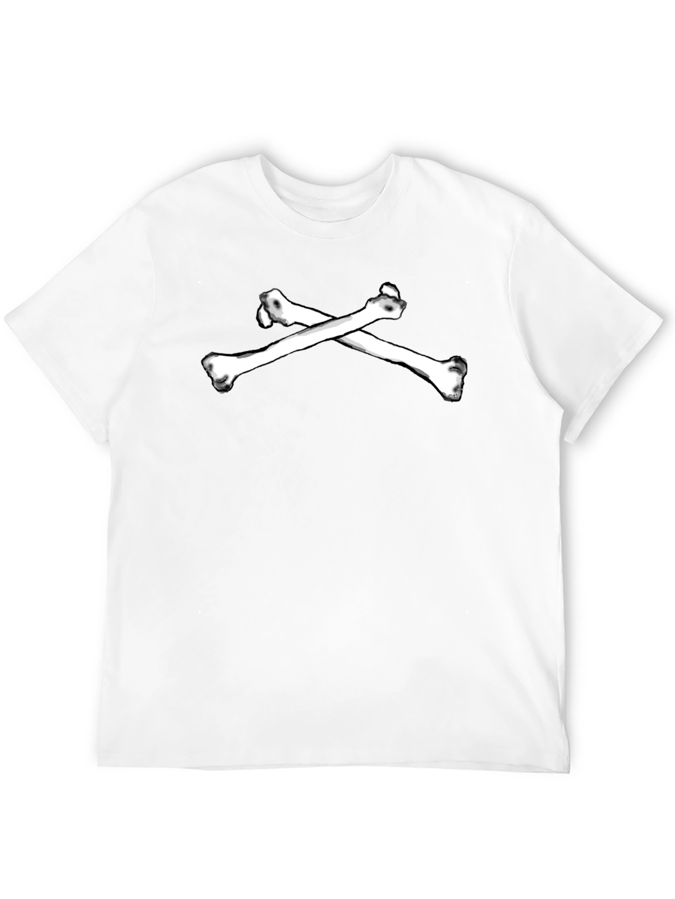 Camiseta Negra con Huesos Cruzados