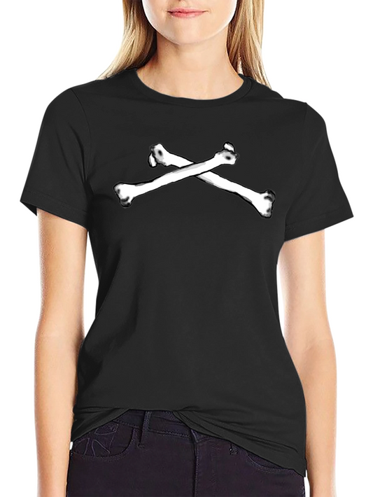 Camiseta Negra con Huesos Cruzados